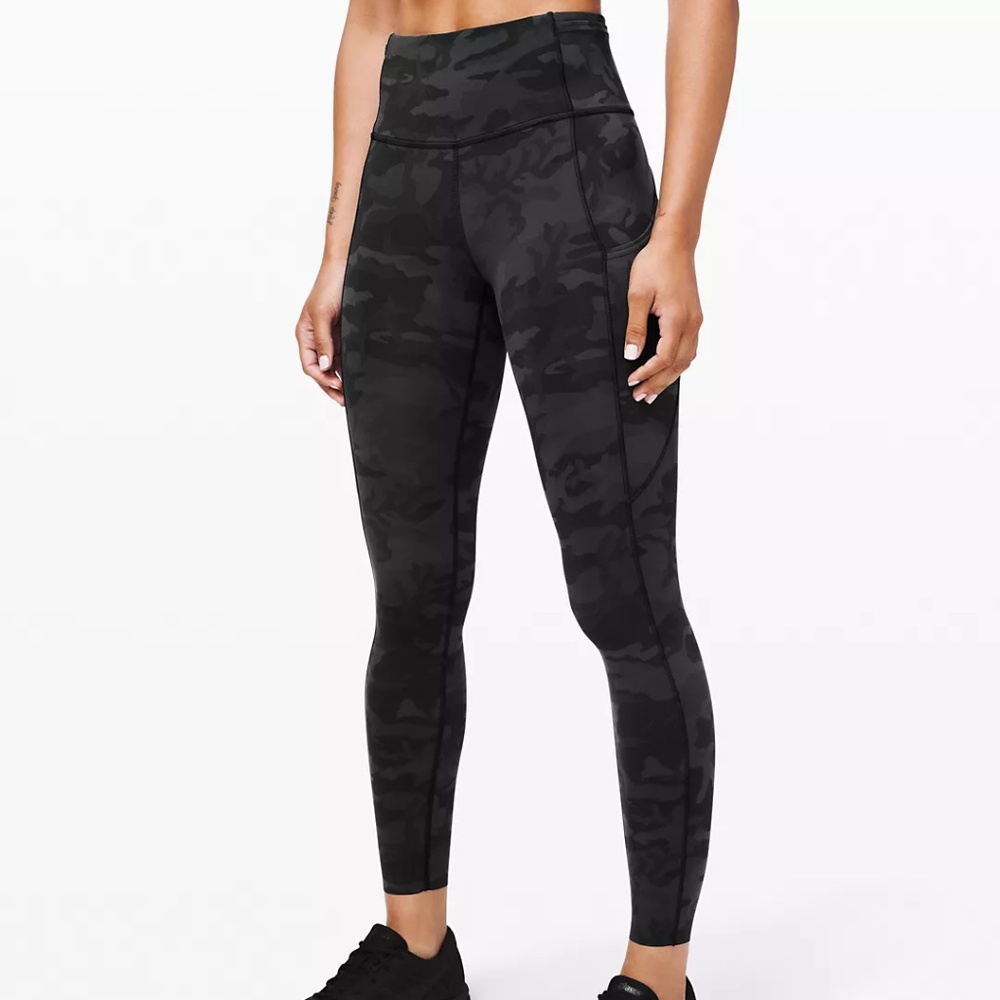 Lululemon Align High Rise Pant 25", Camo Multi Gray, Size 6